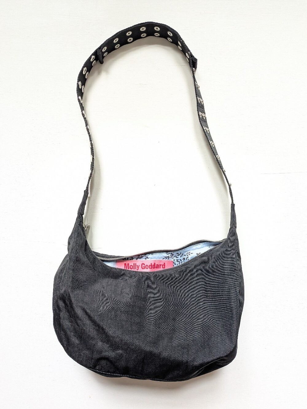Baggu Molly Goddard Popper Black Women's Crossbody Bag with Grommet Strap - Picture 3 of 11